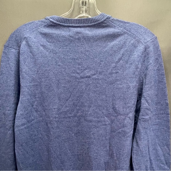 NEW Banana Republic Extra Fine Merino blue v neck knit sweater - Picture 7 of 12